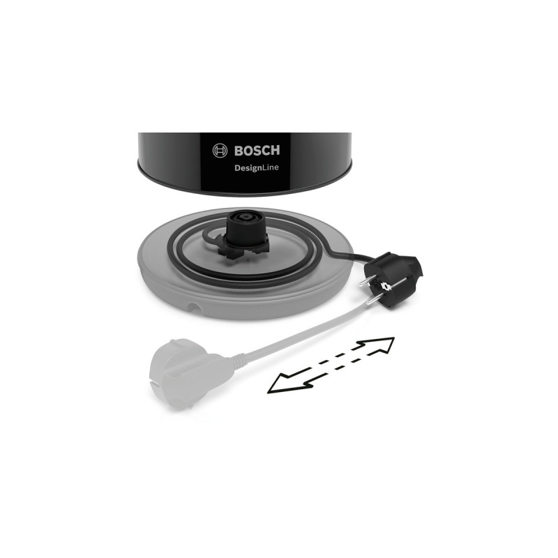Bosch Wasserkocher DesignLine TWK3P423(schwarz, 1,7 Liter)