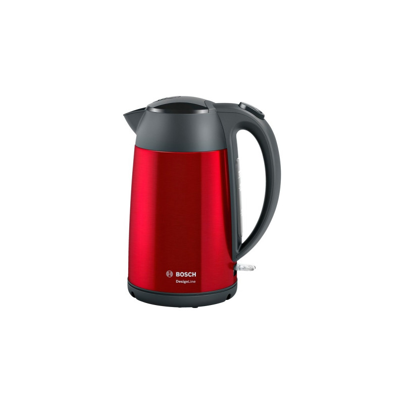 Bosch Wasserkocher DesignLine TWK3P424(rot/grau, 1,7 Liter)