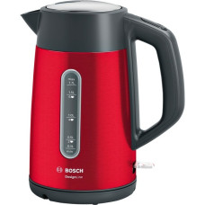 Bosch Wasserkocher DesignLine TWK4P434(rot/grau, 1,7 Liter)