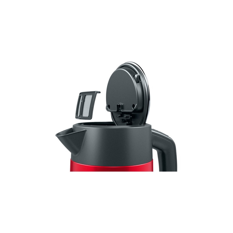 Bosch Wasserkocher DesignLine TWK4P434(rot/grau, 1,7 Liter)