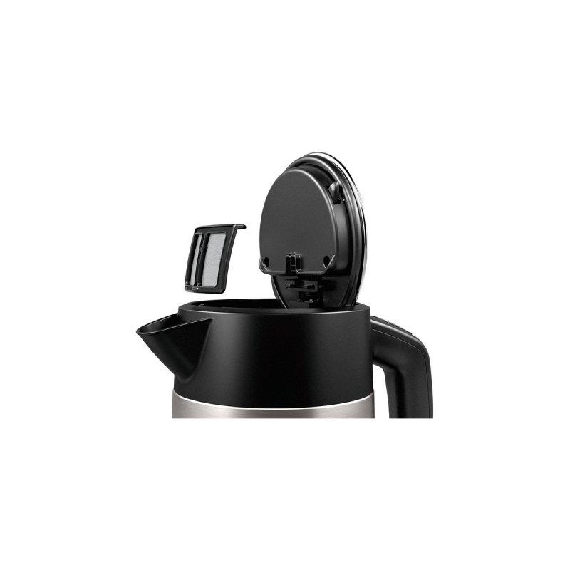 Bosch Wasserkocher DesignLine TWK4P440(edelstahl/schwarz, 1,7 Liter)