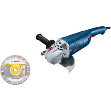 Bosch Winkelschleifer GWS 20-230 P Professional(blau, 2.000 Watt, inkl. Diamanttrennscheibe)