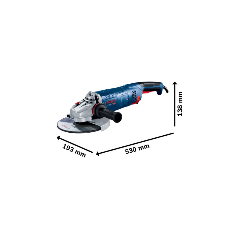 Bosch Winkelschleifer GWS 24-230 JZ Professional(blau, 2.400 Watt)