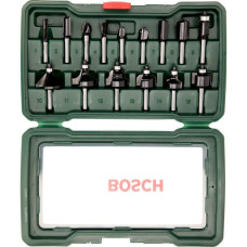 Bosch Wolfram-Carbide-Fräser-Set, 15-teilig(1/4" Schaft)