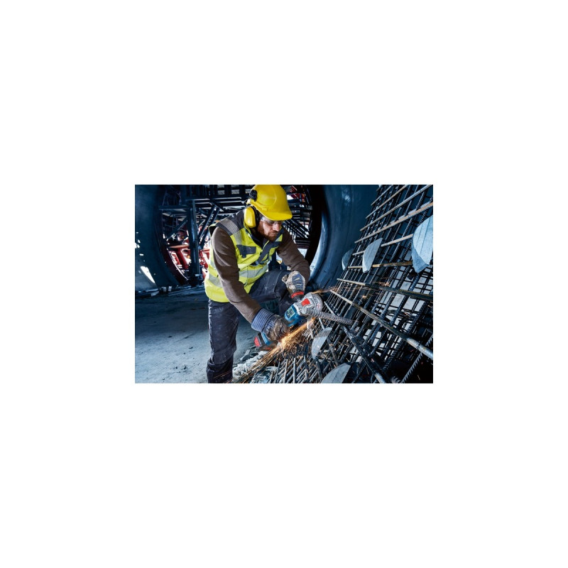 Bosch X-LOCK Akku-Winkelschleifer BITURBO GWX 18V-15 SC Professional(blau/schwarz, 2x Akku ProCORE18V 5,5Ah, Bluetooth Modul, in L-BOXX)