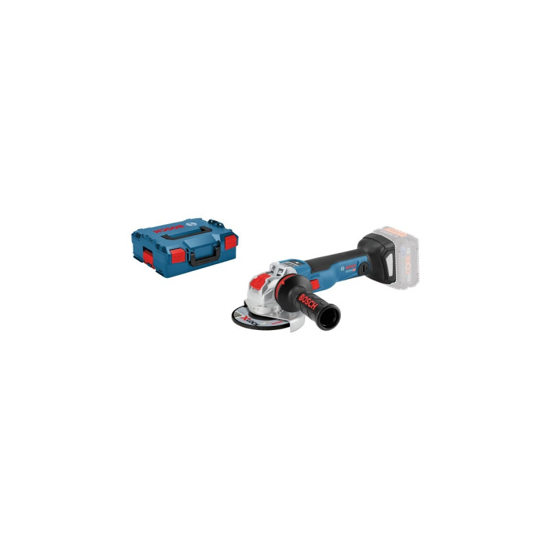 Bosch X-LOCK Akku-Winkelschleifer GWX 18V-10 SC Professional, 18Volt(blau/schwarz, ohne Akku und Ladegerät, Bluetooth Modul, in L-BOXX)