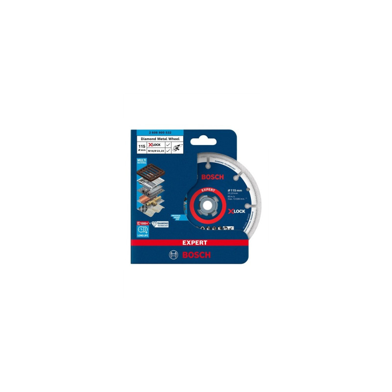 Bosch X-LOCK Diamanttrennscheibe EXPERT Diamond Metal Wheel, Ø 115mm(Bohrung 22,23mm)
