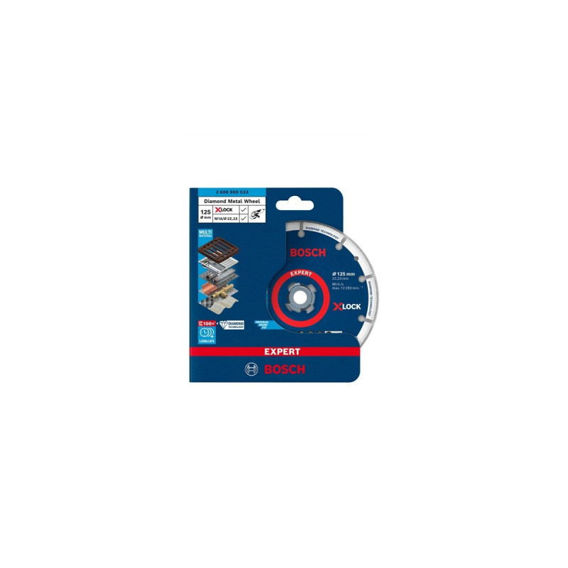 Bosch X-LOCK Diamanttrennscheibe EXPERT Diamond Metal Wheel, Ø 125mm(Bohrung 22,23mm)