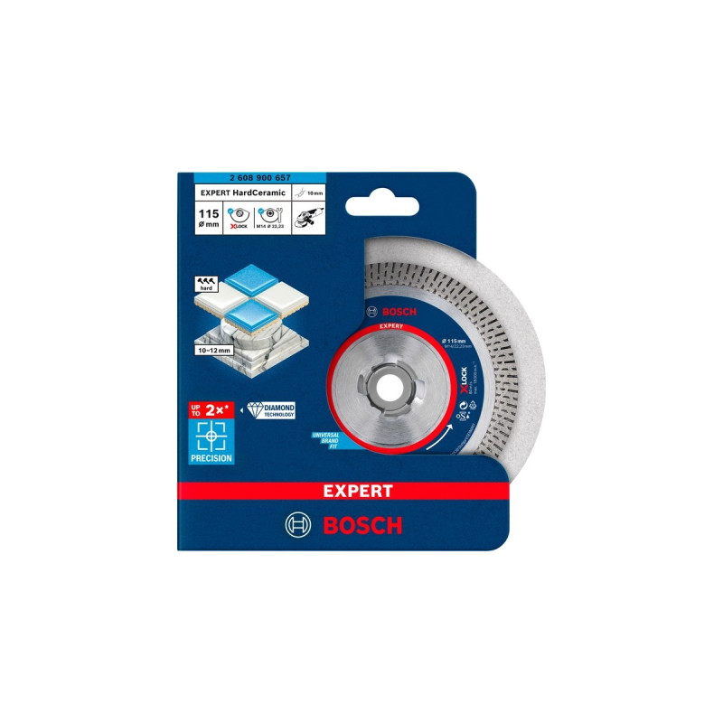 Bosch X-LOCK Diamanttrennscheibe Expert HardCeramic, Ø 115mm(Bohrung 22,23mm)