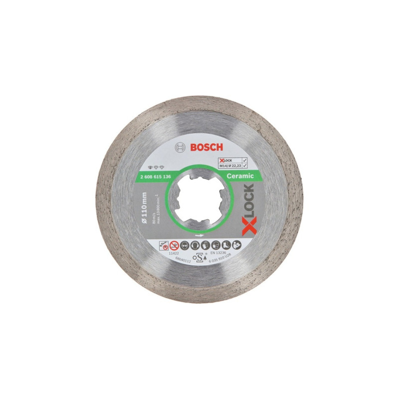 Bosch X-LOCK Diamanttrennscheibe Standard for Ceramic, Ø 110mm(Bohrung 22,23mm)