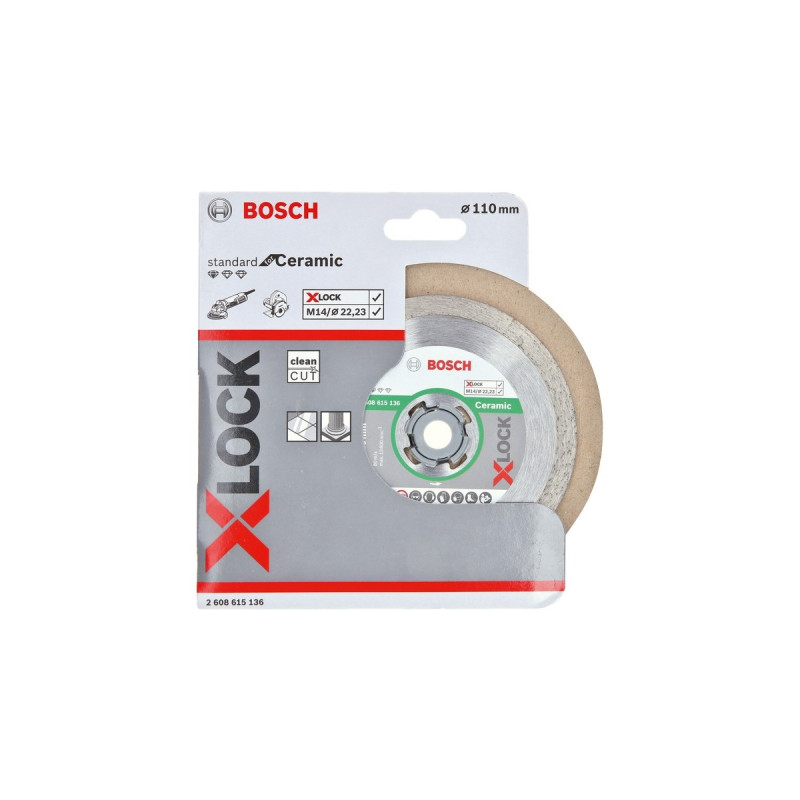 Bosch X-LOCK Diamanttrennscheibe Standard for Ceramic, Ø 110mm(Bohrung 22,23mm)