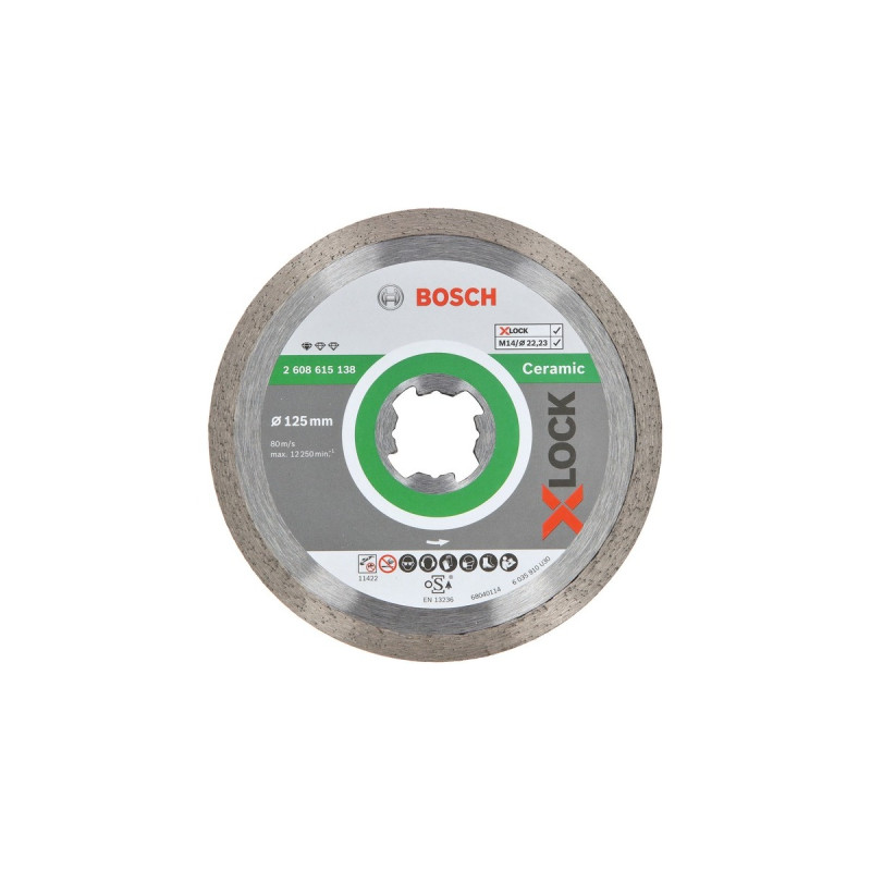 Bosch X-LOCK Diamanttrennscheibe Standard for Ceramic, Ø 125mm(Bohrung 22,23mm)