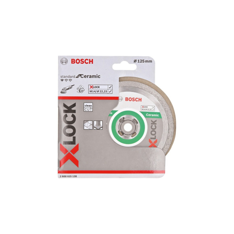 Bosch X-LOCK Diamanttrennscheibe Standard for Ceramic, Ø 125mm(Bohrung 22,23mm)