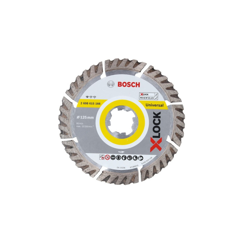 Bosch X-LOCK Diamanttrennscheibe Standard for Universal, Ø 125mm(Bohrung 22,23mm)