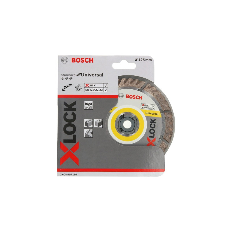Bosch X-LOCK Diamanttrennscheibe Standard for Universal, Ø 125mm(Bohrung 22,23mm)