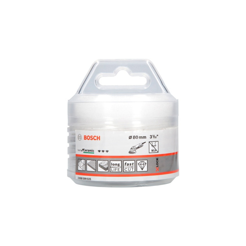 Bosch X-LOCK Diamanttrockenbohrer Best for Ceramic Dry Speed(Ø 80mm)