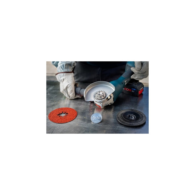 Bosch X-LOCK Expert R782 Prisma Ceramic Fiberschleifscheibe, Ø 115mm, K80(5 Stück, Bohrung 22,23mm)