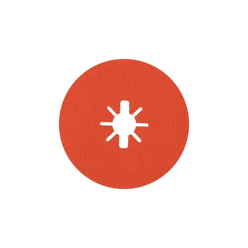 Bosch X-LOCK Expert R782 Prisma Ceramic Fiberschleifscheibe, Ø 125mm, K80(5 Stück, Bohrung 22,23mm)