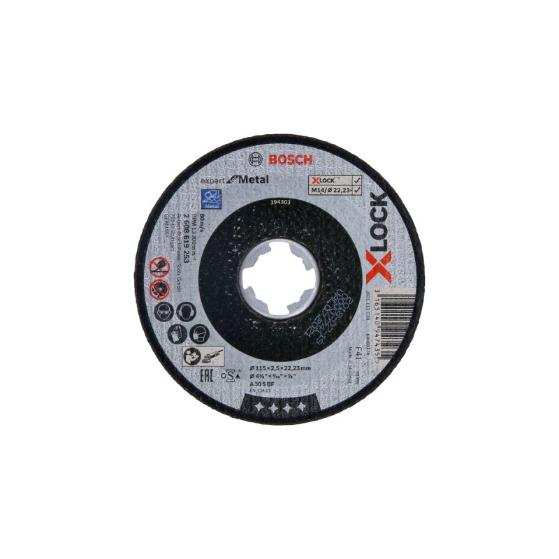 Bosch X-LOCK Trennscheibe Expert for Metal, Ø 115mm(Bohrung 22,23mm, A 30 S BF, gerade)