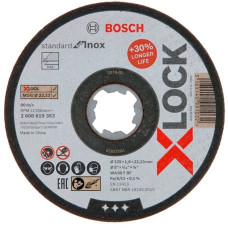 Bosch X-LOCK Trennscheibe Standard for Inox, Ø 125mm(Bohrung 22,23mm, WA 60 T BF, gerade)