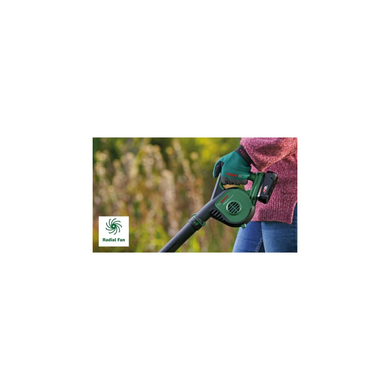 BoschAkku-Laubbläser Universal LeafBlower 18V-130 Solo, 18Volt, Laubgebläse(grün/schwarz, ohne Akku und Ladegerät, POWER FOR ALL ALLIANCE)