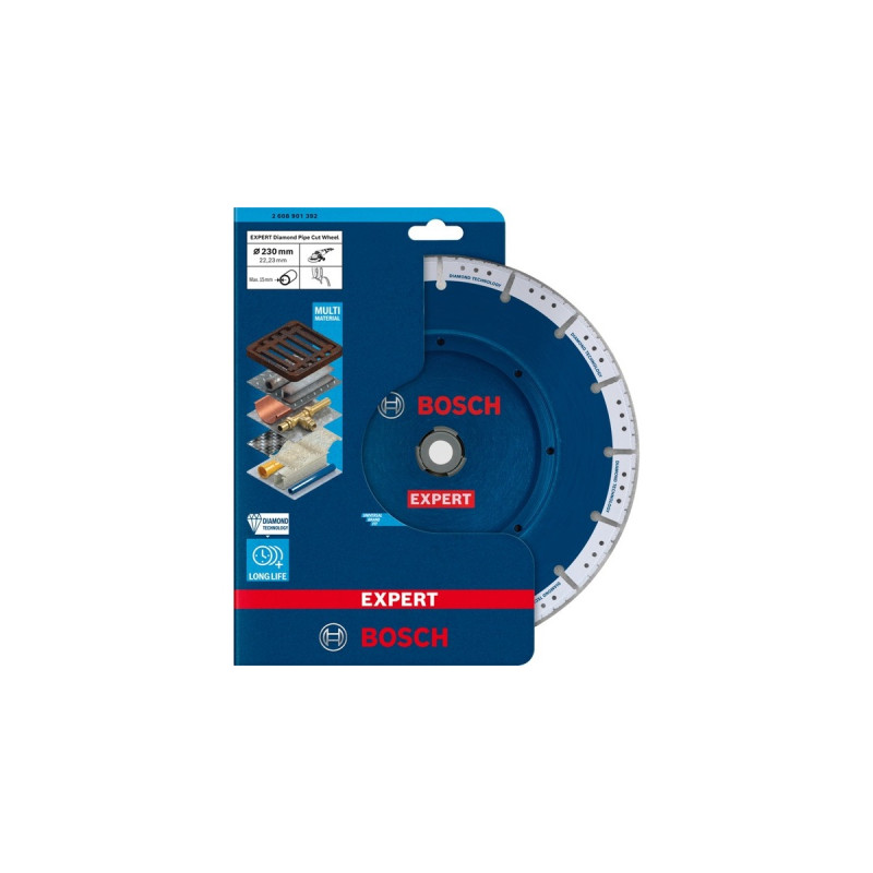 BoschDiamanttrennscheibe EXPERT Diamond Pipe Cut Wheel, Ø 230mm(Bohrung 22,23mm)