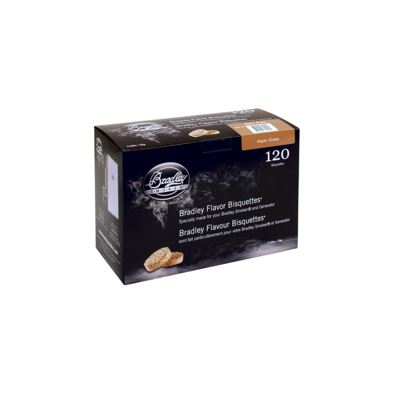 Bradley Ahorn Bisquetten, 120 Stück, Räucherholz(für Bradley Smoker)
