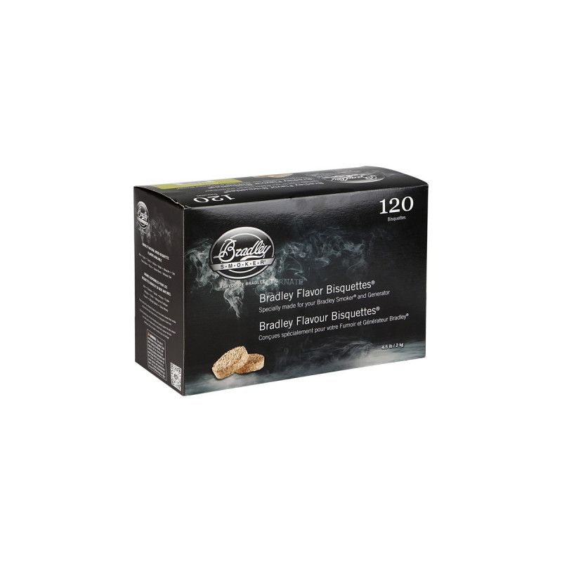 Bradley Apfel Bisquetten, 120 Stück, Räucherholz(für Bradley Smoker)