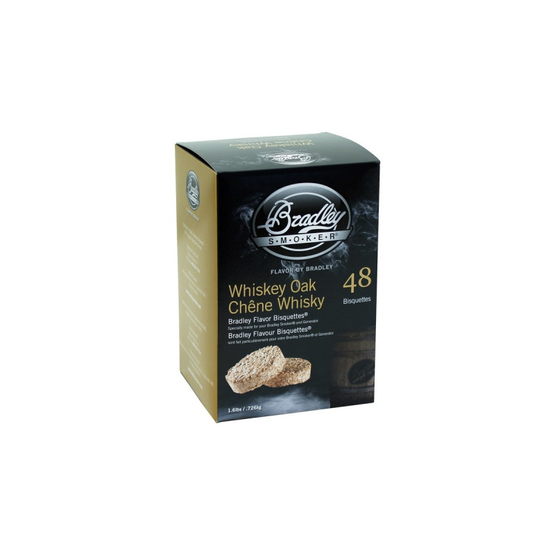 Bradley Whiskey Eiche Bisquetten, 48 Stück, Räucherholz(für Bradley Smoker)