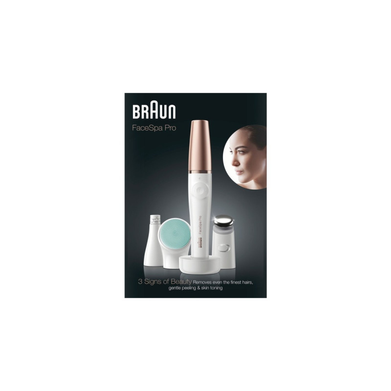 Braun FaceSpa Pro 913 Gesichtsepilierer/-bürste, Epiliergerät(weiß/bronze)
