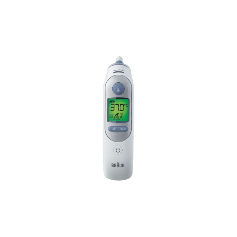 Braun IRT6520 Fieberthermometer ThermoScan 7(weiß, Infrarot-Ohrthermometer)