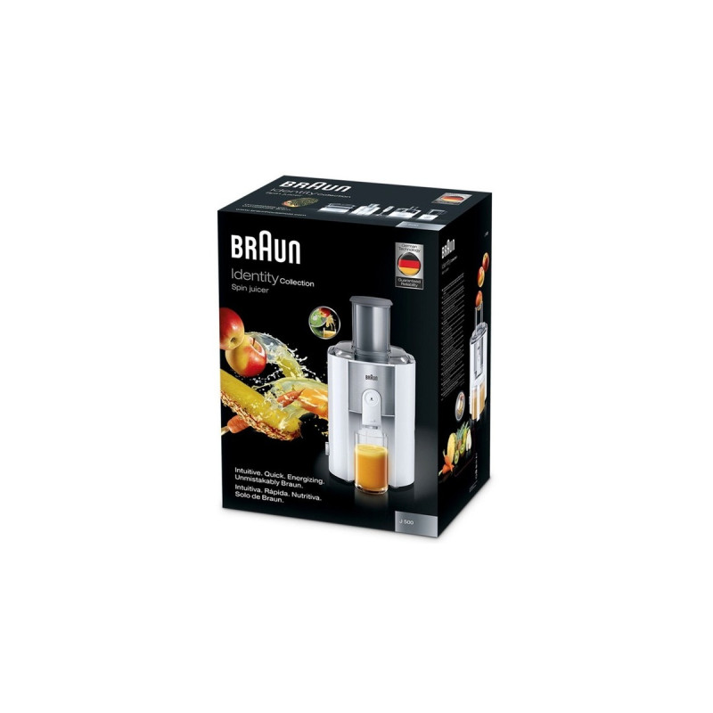 Braun IdentityCollection Spin Juicer J 500, Entsafter(weiß/edelstahl, Outlet)