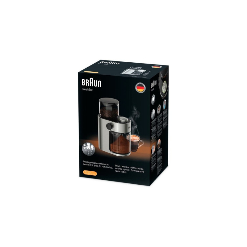 Braun Kaffeemühle FreshSet KG 7070(edelstahl/schwarz, 110 Watt)