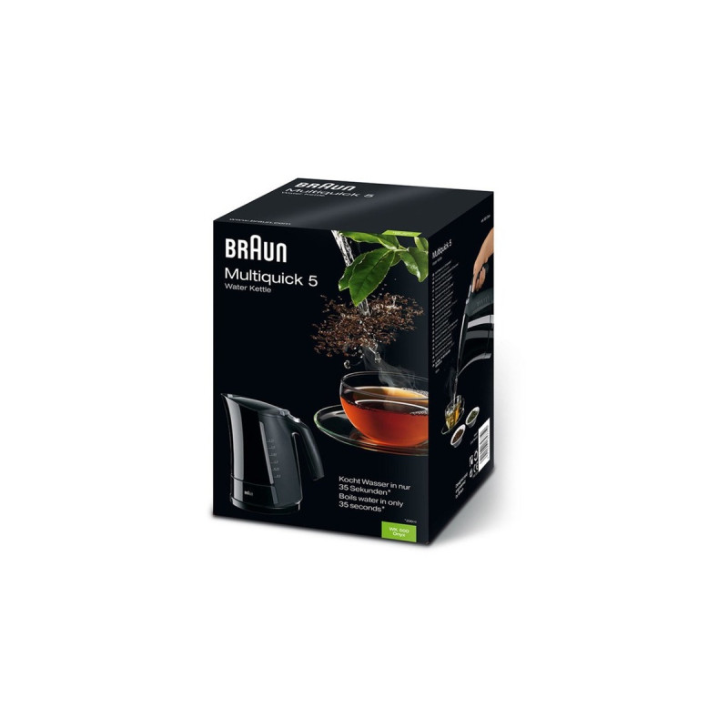 Braun MultiQuick 5 WK 500, Wasserkocher(schwarz, 1,6 Liter, Retail)