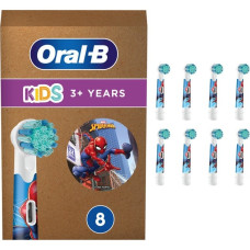 Braun Oral-B Kids Spiderman 8er, Aufsteckbürste(weiß, Frustfreie Verpackung)