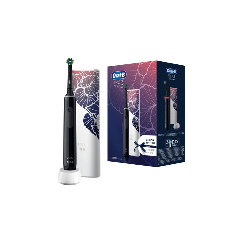 Braun Oral-B Pro 3 3500 Design Edition, Elektrische Zahnbürste(schwarz)