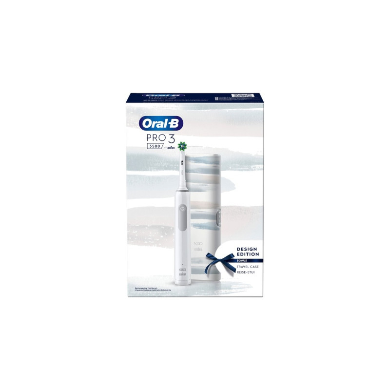 Braun Oral-B Pro 3 3500 Design Edition, Elektrische Zahnbürste(weiß)