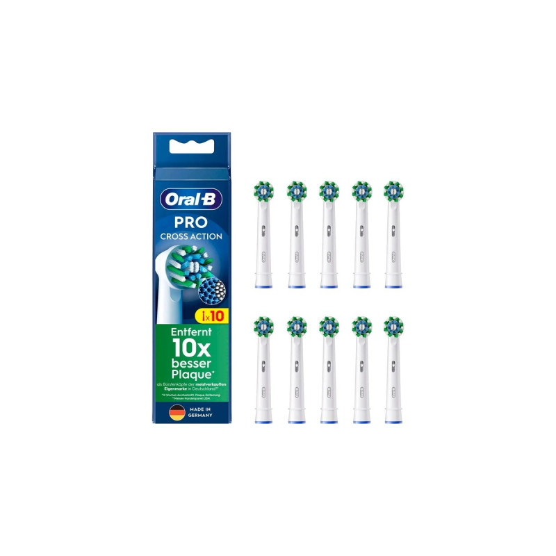 Braun Oral-B Pro Cross Action Aufsteckbürsten 10er-Pack(weiß)