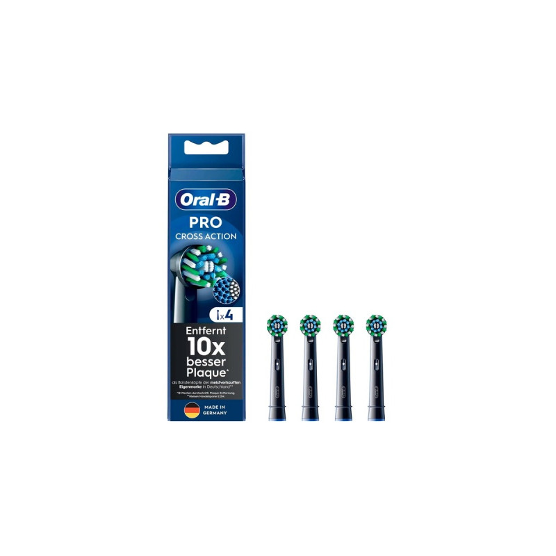 Braun Oral-B Pro Cross Action Aufsteckbürsten 4er-Pack(schwarz)