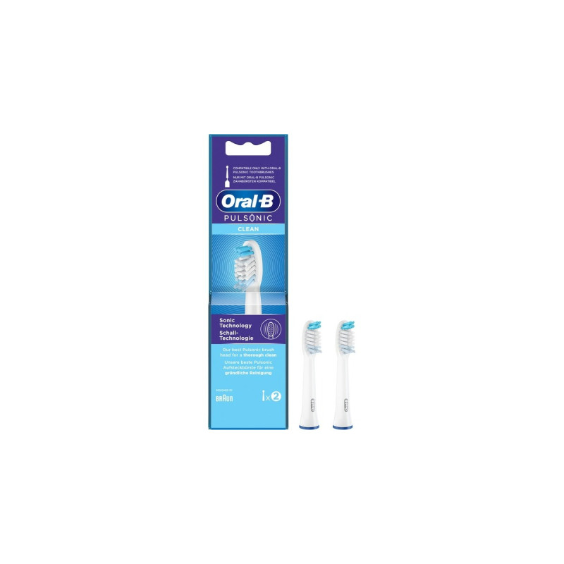 Braun Oral-B Pulsonic Clean 2er, Aufsteckbürste(weiß)