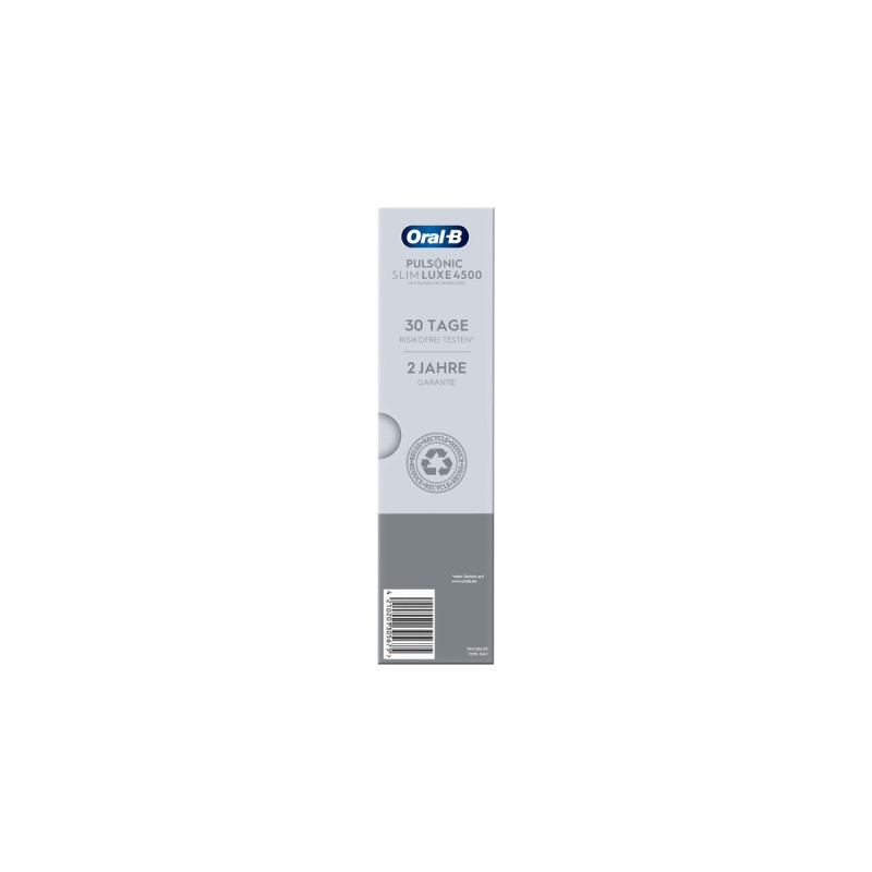 Braun Oral-B Pulsonic Slim Luxe 4500 Reise-Edition, Elektrische Zahnbürste(platin)