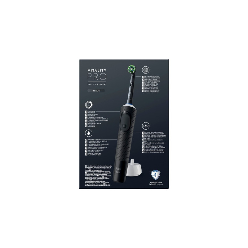 Braun Oral-B Vitality Pro D103 Duo, Elektrische Zahnbürste(schwarz/lila, Black/Lilac Violet, inkl. 2. Handstück)