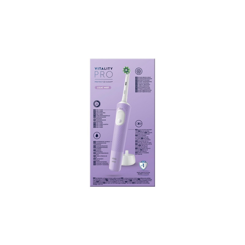 Braun Oral-B Vitality Pro D103, Elektrische Zahnbürste(violett/weiß, Lilac Violet)