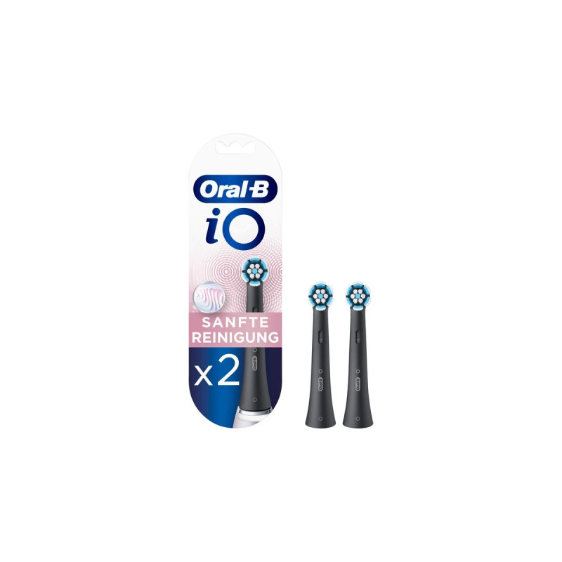 Braun Oral-B iO Sanfte Reinigung 2er, Aufsteckbürste(schwarz)