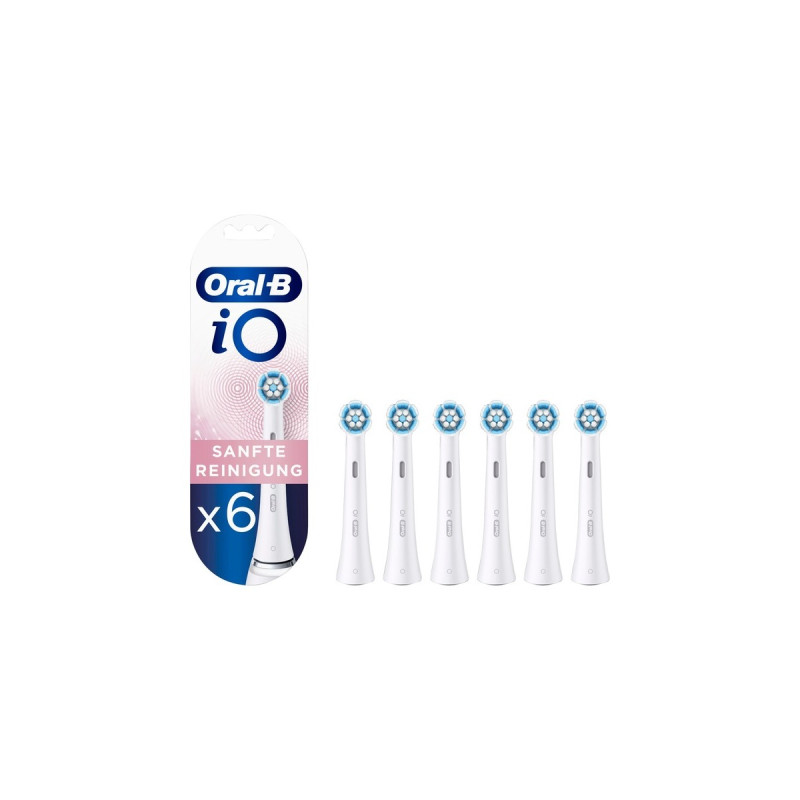 Braun Oral-B iO Sanfte Reinigung 6er, Aufsteckbürste(weiß)