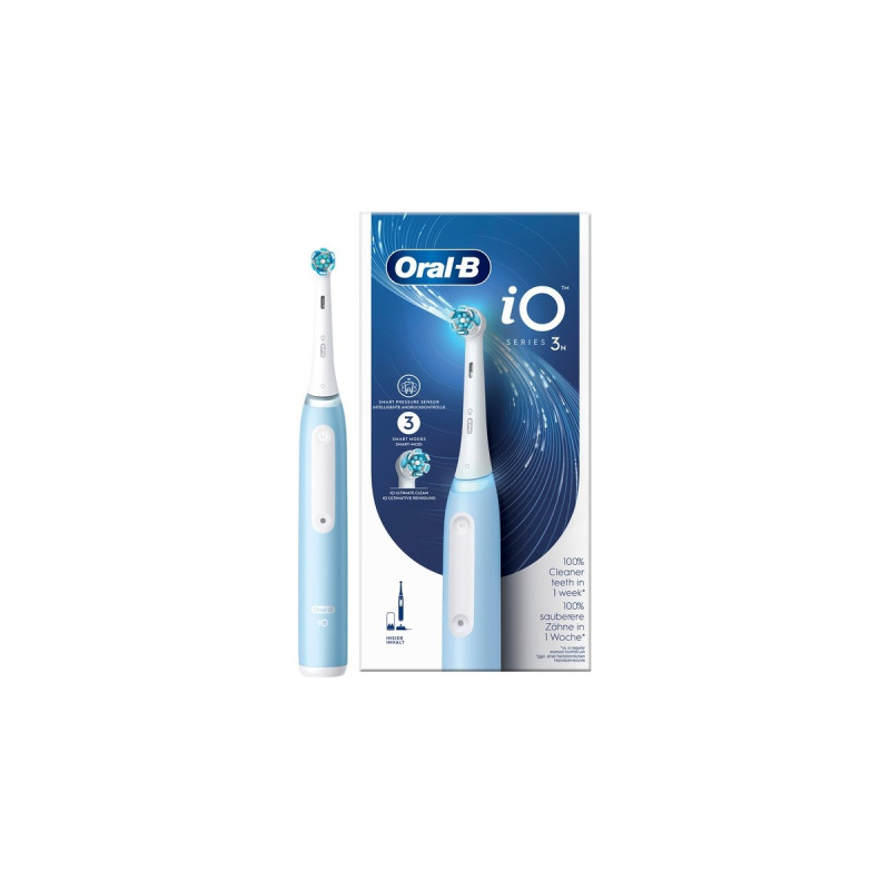Braun Oral-B iO Series 3N, Elektrische Zahnbürste(blau, Ice Blue)