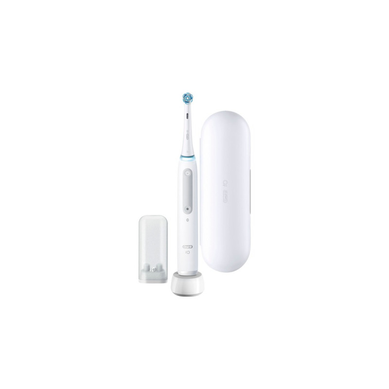 Braun Oral-B iO Series 4, Elektrische Zahnbürste(weiß, Quite White)