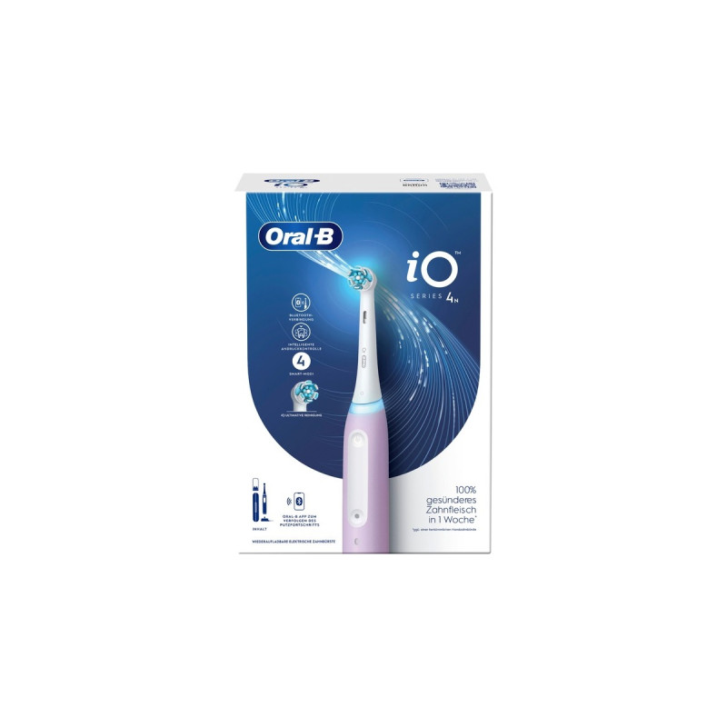 Braun Oral-B iO Series 4, Elektrische Zahnbürste(violett, Lavender)