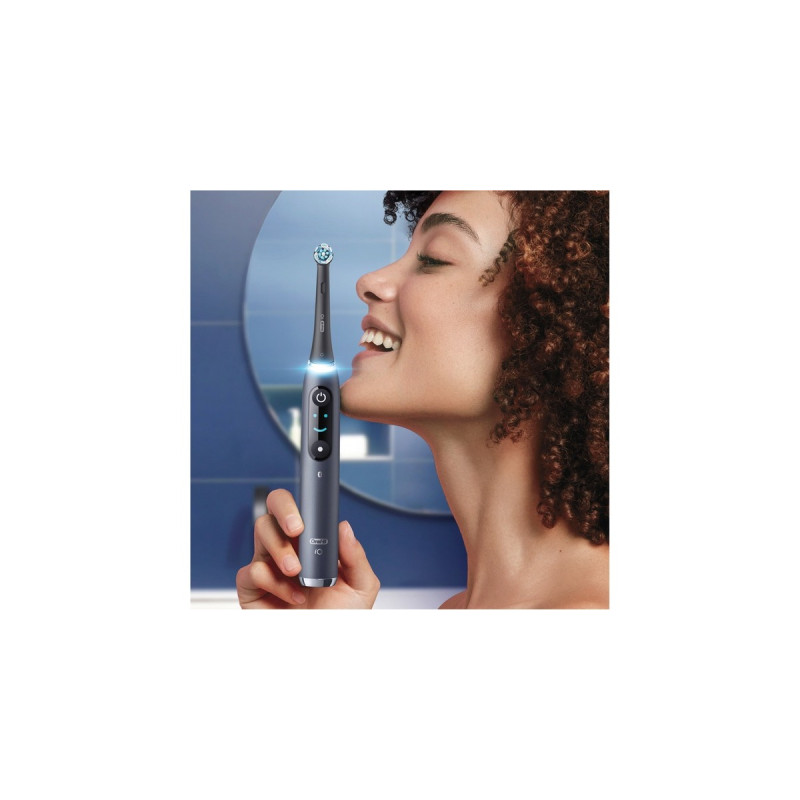 Braun Oral-B iO Series 9, Elektrische Zahnbürste(schwarz/rosé, Black Onyx/Rose Quartz mit 2. Handstück)