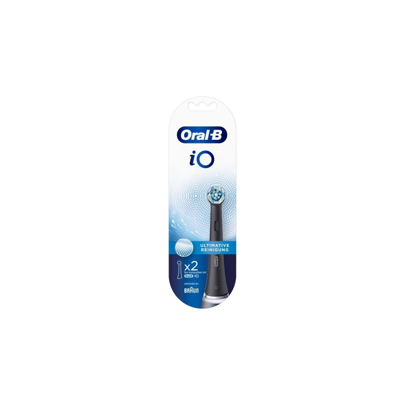 Braun Oral-B iO Ultimative Reinigung 2er, Aufsteckbürste(schwarz)